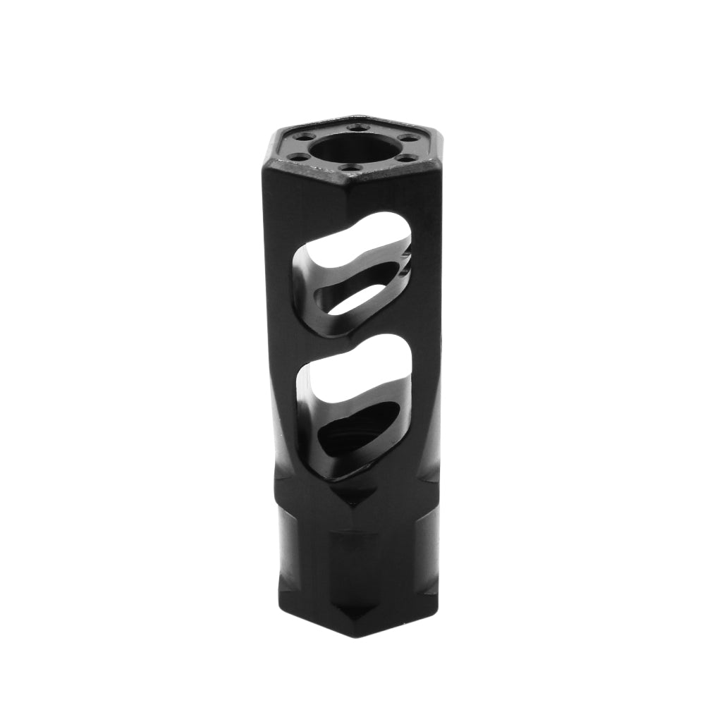 AR-15 Hexagon Muzzle Brake 1/2x28" Black Nitride