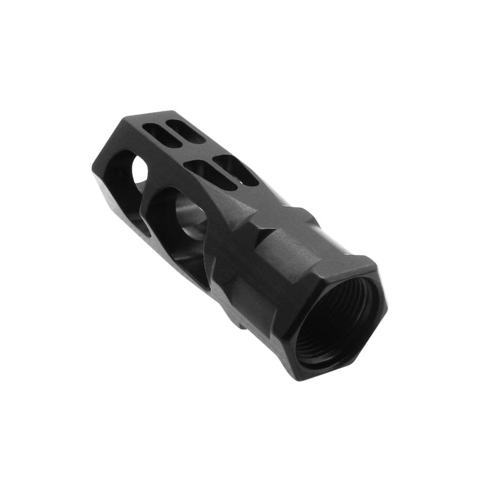 AR-15 Hexagon Muzzle Brake 1/2x28" Black Nitride