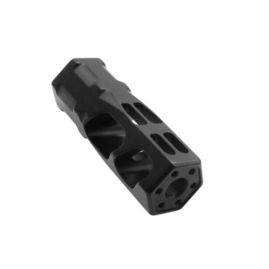 AR-15 Hexagon Muzzle Brake 1/2x28" Black Nitride