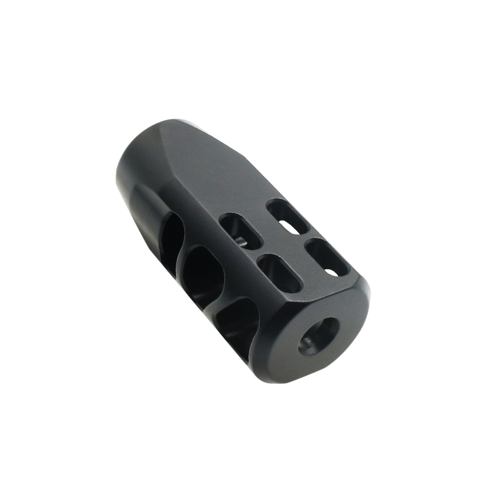 AR-15 Flat Tanker Ported Steel Muzzle Brake 1/2x28 BLACK NITRIDE