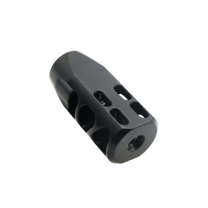 AR-15 Flat Tanker Ported Steel Muzzle Brake 1/2x28 BLACK NITRIDE