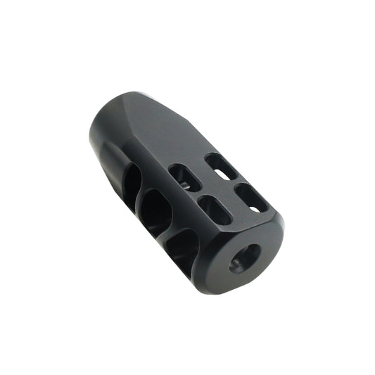AR-15 Flat Tanker Ported Steel Muzzle Brake 1/2x28 BLACK NITRIDE