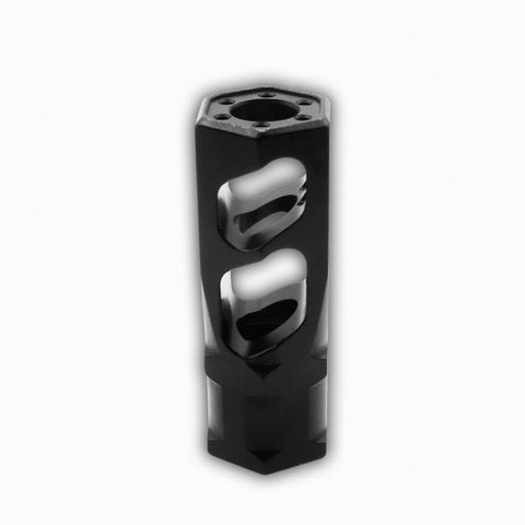 AR-15 Hexagon Muzzle Brake 1/2x28" Black Nitride